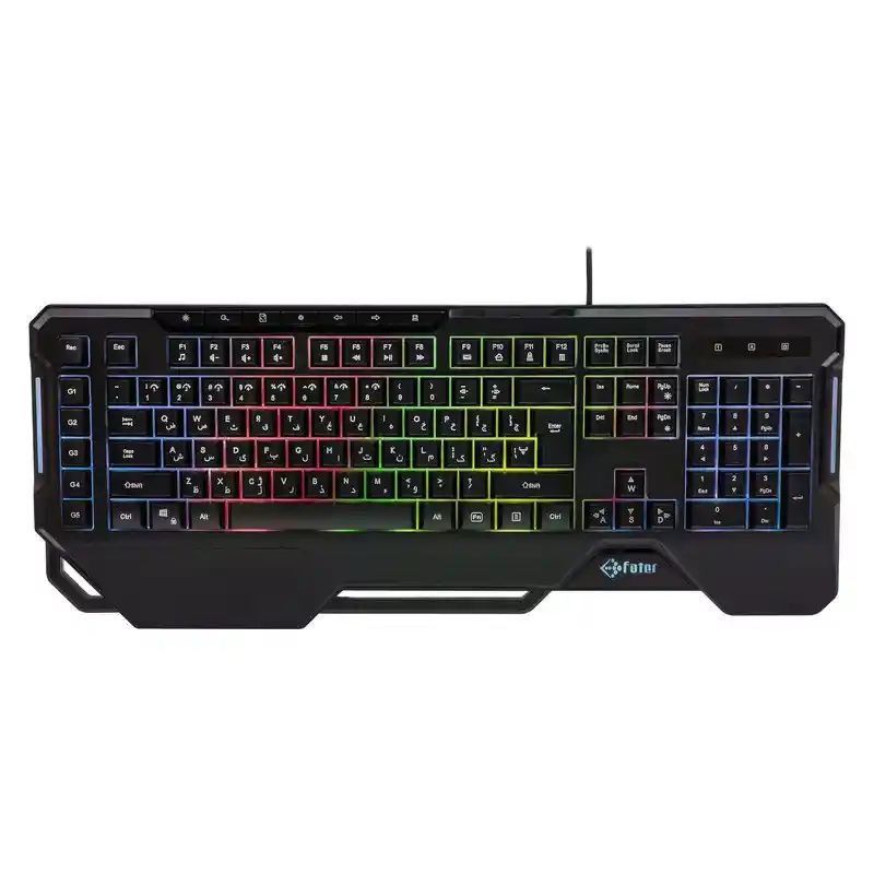 کیبورد گیمینگ فاطر مدل KCR-7000B، سوییچ هیبریدی، Full-size، نورپردازی RGB